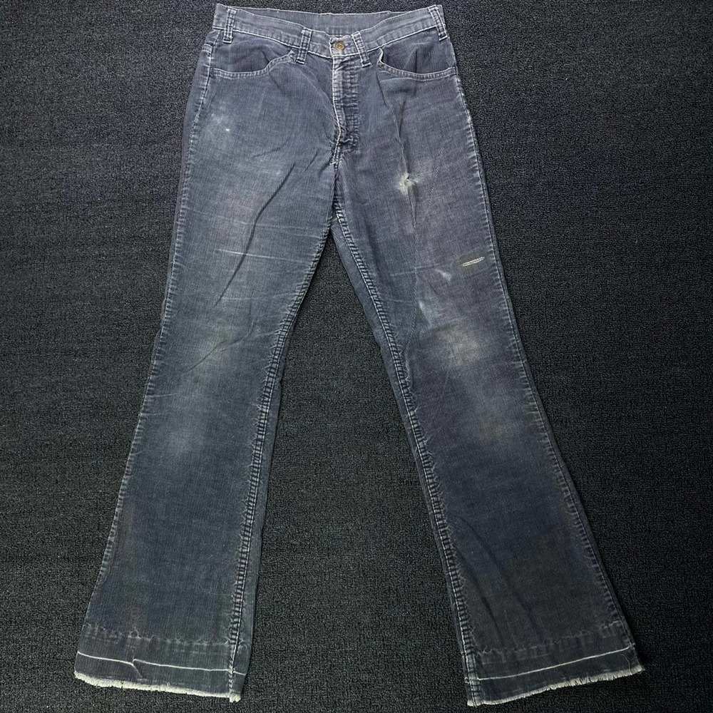 Vintage 70s Levi’s Dark Blue Corduroy Flare Pants Big E